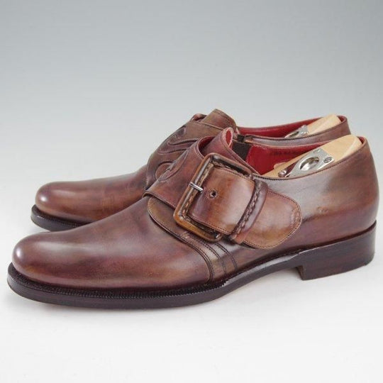 美品★(伊)シルヴァノ・ラッタンジ SIZE 6.5【販売時価格￥294,000-★純正ツリー付/ハンドソーンウェルテッド製法/PENELOPE】濃茶系★m600
