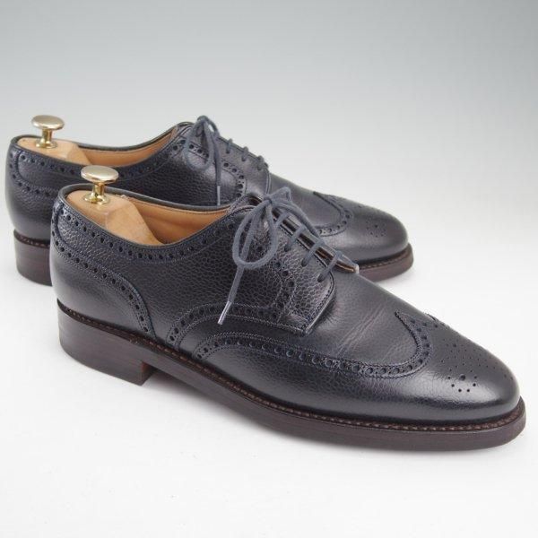 極上★クロケット&ジョーンズ UK7/US7.5D【貴重★ブルックスブラザーズ別注/Peal&co/ダイナイトソール】紺/Crockett&Jones★m602