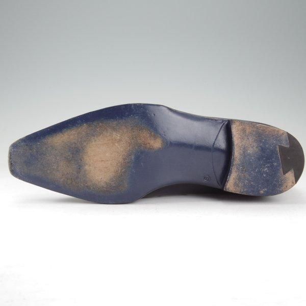 極美品★(伊)シルヴァノ・ラッタンジ SIZE 6【ハンドソーンウェルテッド製法★VOLTAIRE/ホールカット/106ラスト】カーフ/濃紺★m608