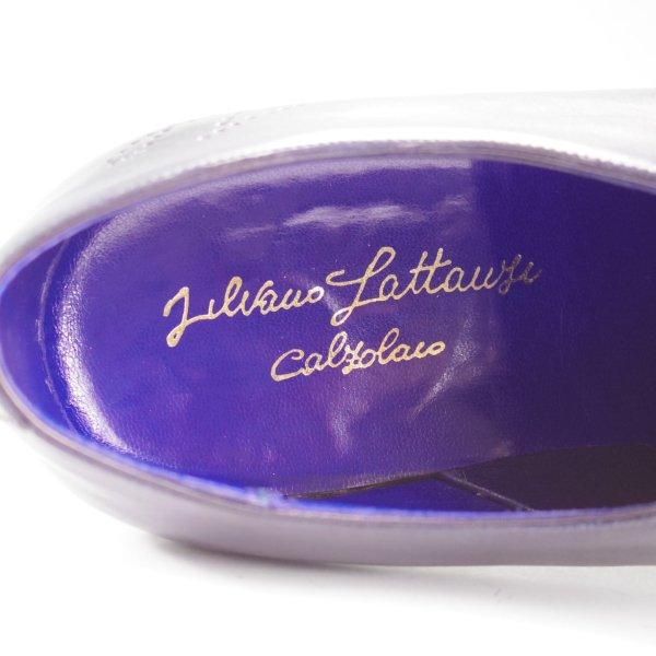 極美品★(伊)シルヴァノ・ラッタンジ SIZE 6【ハンドソーンウェルテッド製法★VOLTAIRE/ホールカット/106ラスト】カーフ/濃紺★m608