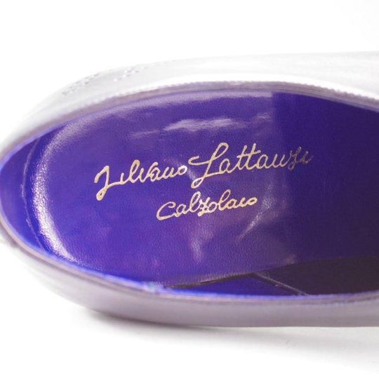 極美品★(伊)シルヴァノ・ラッタンジ SIZE 6【ハンドソーンウェルテッド製法★VOLTAIRE/ホールカット/106ラスト】カーフ/濃紺★m608
