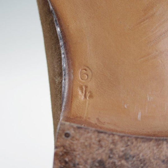 極美品★(伊)シルヴァノ・ラッタンジ SIZE 6.5【貴重★ベンティベーニャ製法/RIVEGAUGE】886ラスト/サイドモンク/スエード/茶★m609