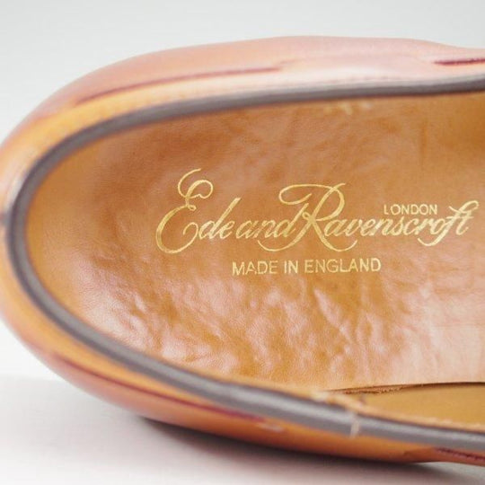 極上★(英)Ede&Ravenscroft 8E【貴重★ロイヤルワラント4つ時代/タッセルローファー/TASSELE】茶/メンズ/イード&レベンスクロフト★m612