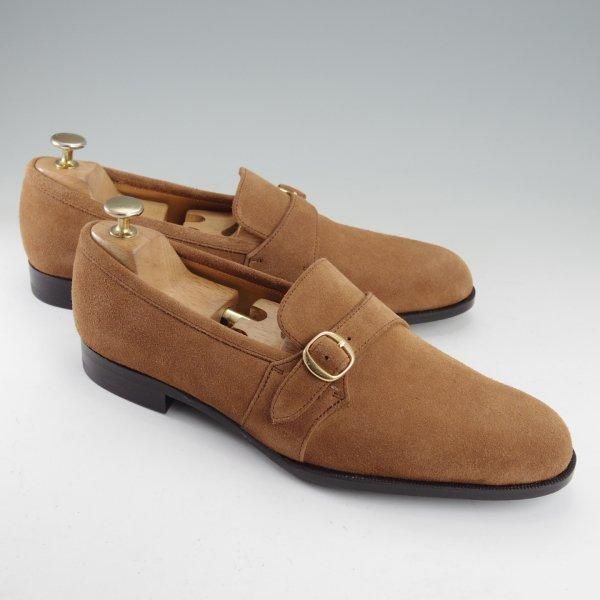 未使用★Iugen/イウゲン SIZE 8【定価￥44,000-★ローファー/IG206】モンクストラップ/スリッポン/スエード/薄茶/メンズ★m615