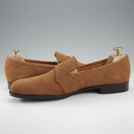 未使用★Iugen/イウゲン SIZE 8【定価￥44,000-★ローファー/IG206】モンクストラップ/スリッポン/スエード/薄茶/メンズ★m615