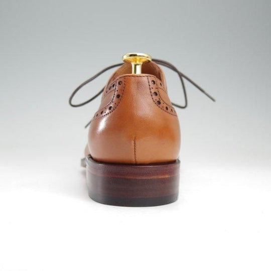未使用★(スペイン製)YANKO/ヤンコ SIZE 6.5【グッドイヤーウェルテッド製法★セミブローグ/14207】カーフ/茶/メンズ★m616