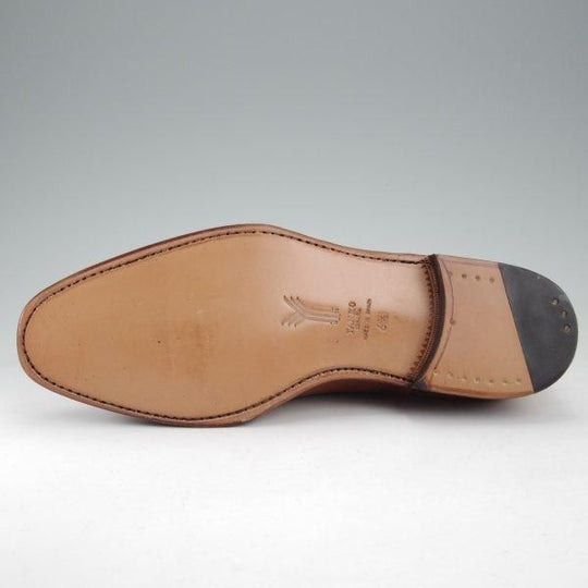 未使用★(スペイン製)YANKO/ヤンコ SIZE 6.5【グッドイヤーウェルテッド製法★セミブローグ/14207】カーフ/茶/メンズ★m616