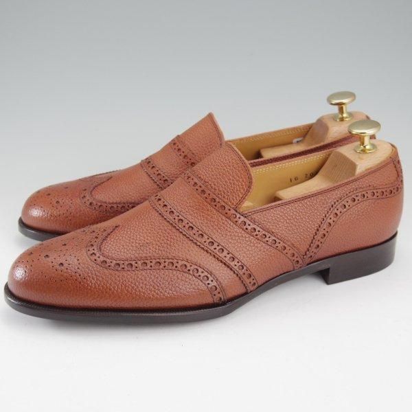未使用★Iugen/イウゲン SIZE 6.5【定価￥44,000-★ローファー/IG201】スリッポン/グレインレザー/茶/メンズ★m618