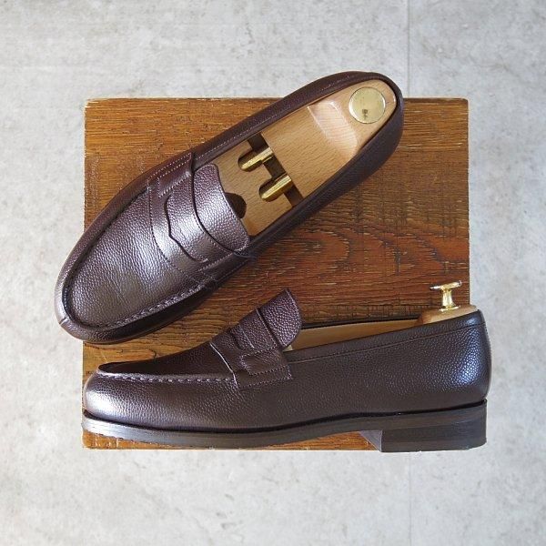 極美品★J.M.ウエストン 5.5D【定価￥151,800-★180/コインローファー】41ラスト/グレインカーフ/COFFEE/濃茶/Weston/ウェストン★m619
