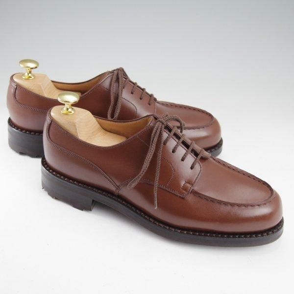 未使用★J.M.ウエストン 5C【定価￥168,300-★ゴルフ/GOLF】641/31ラスト/Uチップ/ボックスカーフ/TAN/タン/茶/Weston/ウェストン★m620