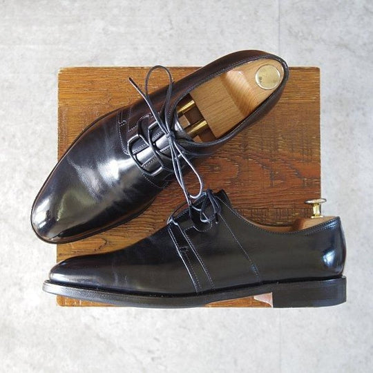 美品★ジョンロブ 7E【定価￥291,600-★8695ラスト/AIRE/エール】プレーントゥ/ギリーシューズ/カーフ/黒/メンズ/JOHN LOBB★m626