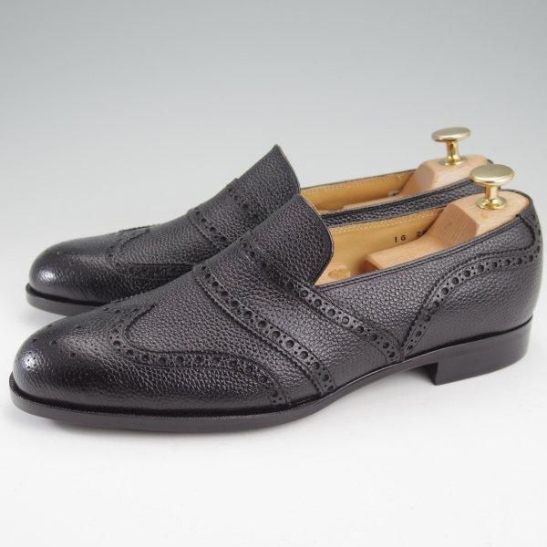 未使用★Iugen/イウゲン SIZE 6【定価￥44,000-★ローファー/IG200】スリッポン/グレインレザー/黒/メンズ★m628