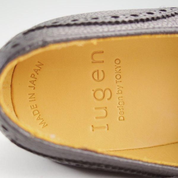 未使用★Iugen/イウゲン SIZE 6【定価￥44,000-★ローファー/IG200】スリッポン/グレインレザー/黒/メンズ★m628