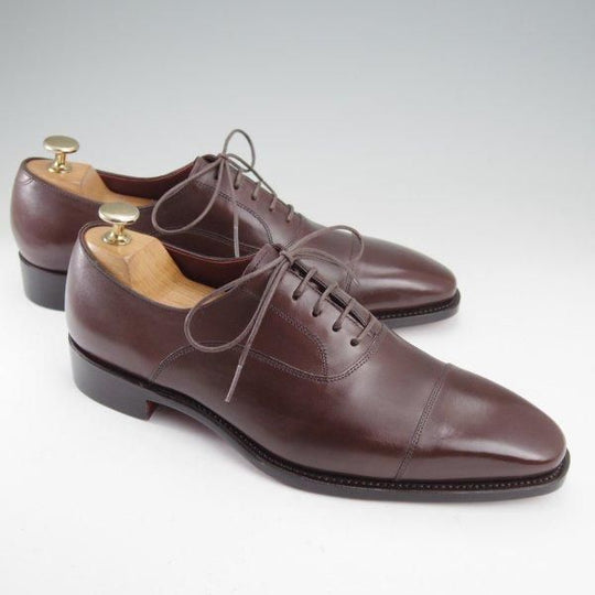 未使用★Perfetto/ペルフェット SIZE 6.5【グッドイヤーウェルテッド製法★ストレートチップ/濃茶】カーフ/メンズ★m629