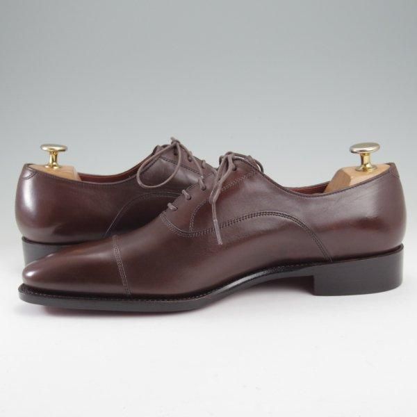 未使用★Perfetto/ペルフェット SIZE 6.5【グッドイヤーウェルテッド製法★ストレートチップ/濃茶】カーフ/メンズ★m629