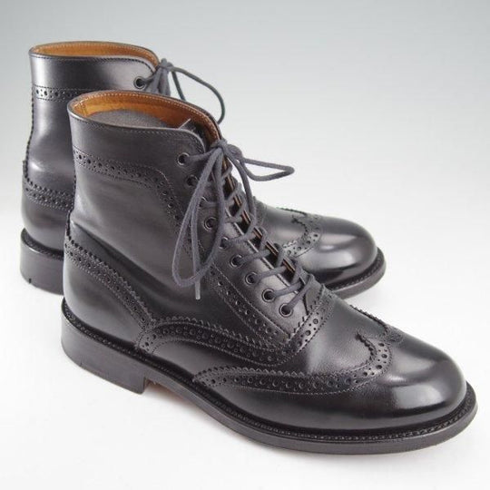 極上★トリッカーズ(レディース) SIZE 4.5【現行定価￥132,000-★貴重な内羽根のカントリーブーツ/L6439】カーフ/黒/Tricker's★m630