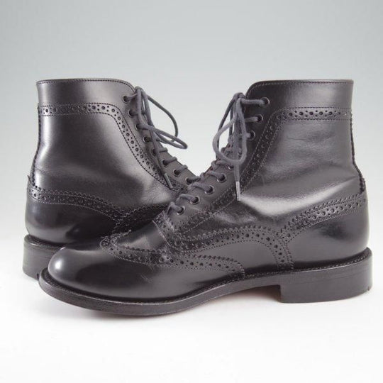 極上★トリッカーズ(レディース) SIZE 4.5【現行定価￥132,000-★貴重な内羽根のカントリーブーツ/L6439】カーフ/黒/Tricker's★m630