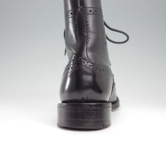 極上★トリッカーズ(レディース) SIZE 4.5【現行定価￥132,000-★貴重な内羽根のカントリーブーツ/L6439】カーフ/黒/Tricker's★m630