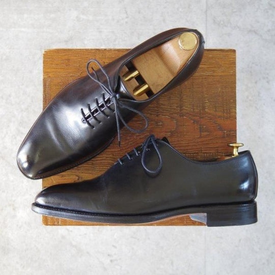 極上★(スペイン製)YANKO/ヤンコ SIZE 7.5【グッドイヤーウェルテッド製法★ホールカット/SAFARIレザー】14295/黒/メンズ★m634