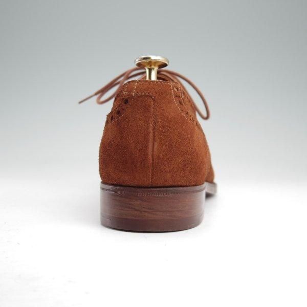 未使用★クロケット&ジョーンズ 7E【現行定価10万円以上★セミブローグ/WESTMINSTER】317ラスト/スエード/茶/Crockett&Jones★m637