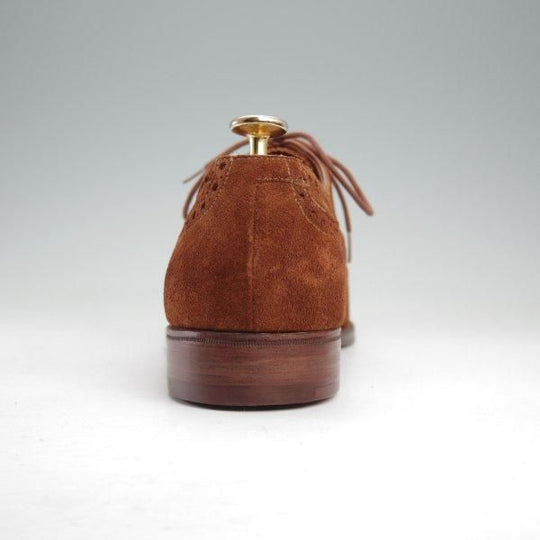 未使用★クロケット&ジョーンズ 7E【現行定価10万円以上★セミブローグ/WESTMINSTER】317ラスト/スエード/茶/Crockett&Jones★m637