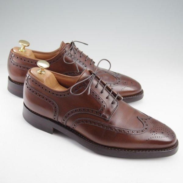 極上★クロケット&ジョーンズ 6E【現行定価10万円以上★ダイナイトソール/SWANSEA/341ラスト】フルブローグ/濃茶/Crockett&Jones★m638