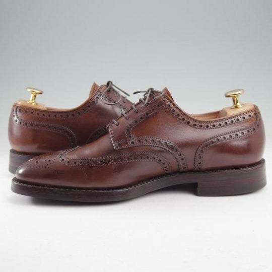 極上★クロケット&ジョーンズ 6E【現行定価10万円以上★ダイナイトソール/SWANSEA/341ラスト】フルブローグ/濃茶/Crockett&Jones★m638