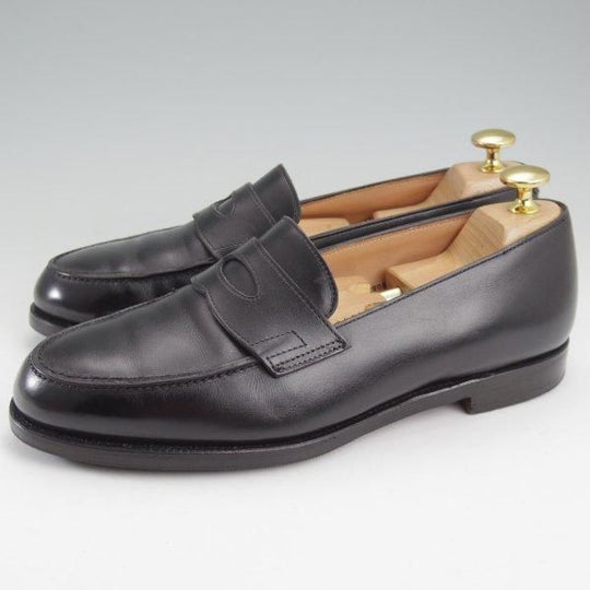 極上★クロケット&ジョーンズ 5.5E【現行定価10万円以上★JLロペス似寄りモデル/ビームスF別注】コインローファー/黒/Crockett&Jones★m641