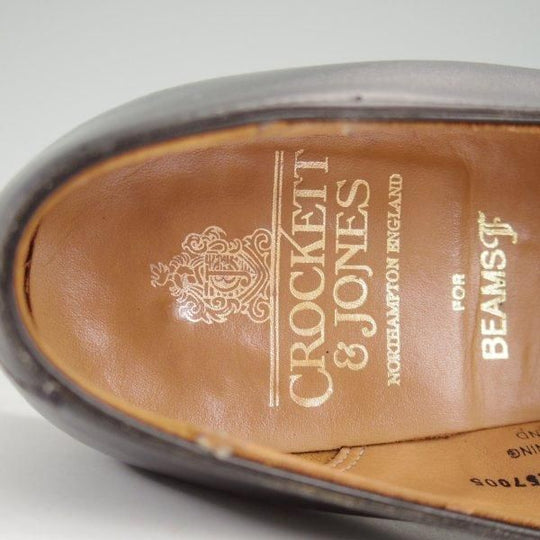 極上★クロケット&ジョーンズ 5.5E【現行定価10万円以上★JLロペス似寄りモデル/ビームスF別注】コインローファー/黒/Crockett&Jones★m641