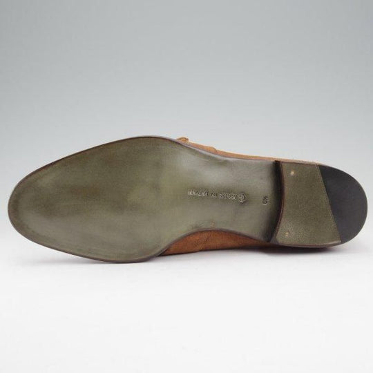 未使用★Iugen/イウゲン SIZE 6.5【定価￥44,000-★ローファー/IG206】モンクストラップ/スリッポン/スエード/薄茶/メンズ★m642