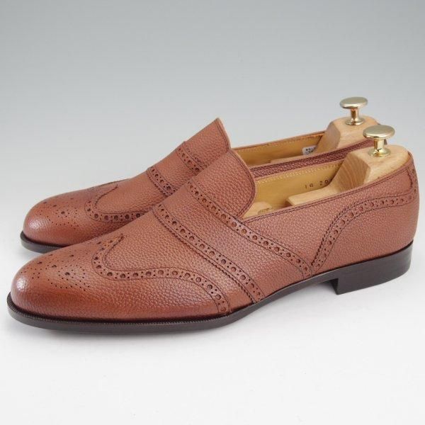 未使用★Iugen/イウゲン SIZE 8.5【定価￥44,000-★ローファー/IG201】スリッポン/グレインレザー/茶/メンズ★m644