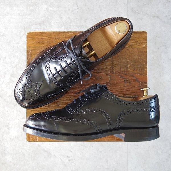 極上★チャーチ 70F/UK7【現行定価￥176,000-★BURWOOD/バーウッド】81ラスト/フルブローグ/黒/メンズ/Church's★m645