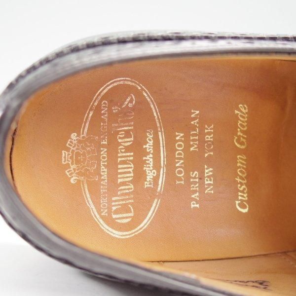 極上★チャーチ 70F/UK7【現行定価￥176,000-★BURWOOD/バーウッド】81ラスト/フルブローグ/黒/メンズ/Church's★m645