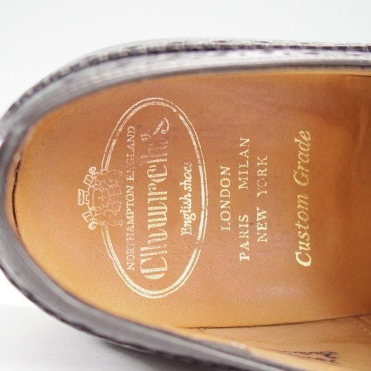 極上★チャーチ 70F/UK7【現行定価￥176,000-★BURWOOD/バーウッド】81ラスト/フルブローグ/黒/メンズ/Church's★m645