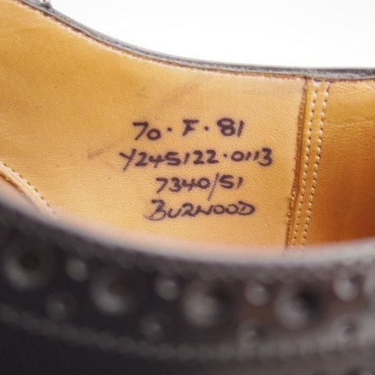 極上★チャーチ 70F/UK7【現行定価￥176,000-★BURWOOD/バーウッド】81ラスト/フルブローグ/黒/メンズ/Church's★m645