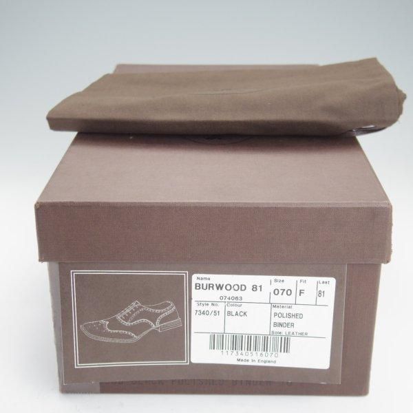 極上★チャーチ 70F/UK7【現行定価￥176,000-★BURWOOD/バーウッド】81ラスト/フルブローグ/黒/メンズ/Church's★m645