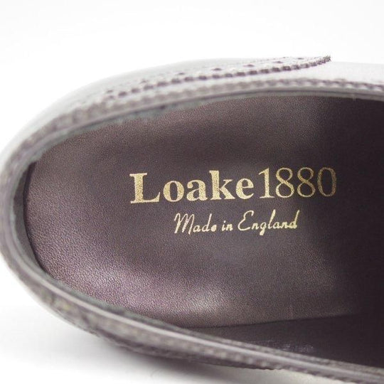 美品★(英)Loake/ローク SIZE 7.5【定価￥56,100-★セミブローグ/STRAND】CAPITALラスト/カーフ/黒/メンズ★m650