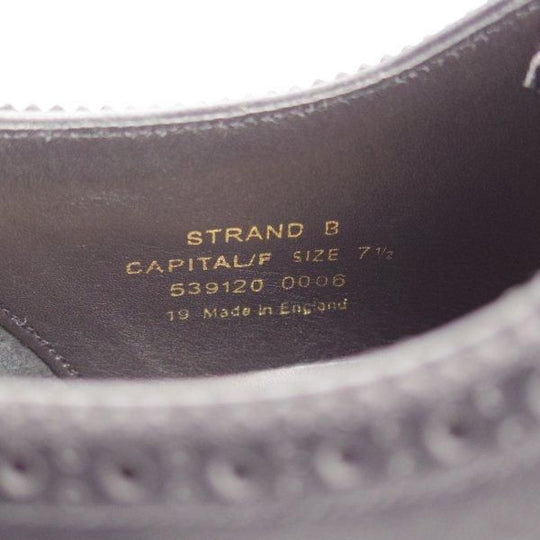 美品★(英)Loake/ローク SIZE 7.5【定価￥56,100-★セミブローグ/STRAND】CAPITALラスト/カーフ/黒/メンズ★m650