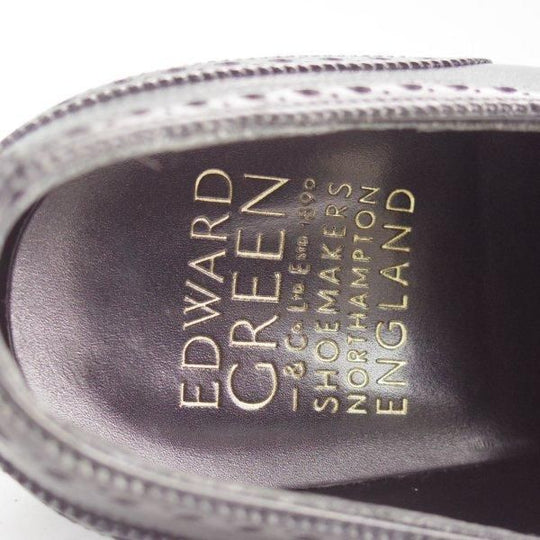 美品★エドワードグリーン 6.5E【現行定価20万円以上★MALVERN/マルバーン】82ラスト/フルブローグ/カーフ/黒/EDWARD GREEN★m652