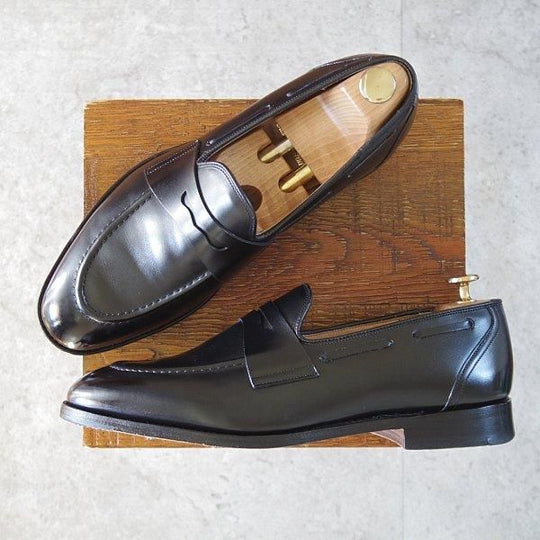 極上★チャーチ 85G/UK8.5【★コインローファー/WIDNES/ウィドネス】69Rラスト/スリッポン/カーフ/黒/メンズ/Church's★m654