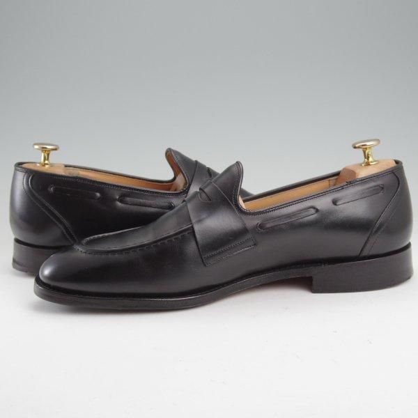 極上★チャーチ 85G/UK8.5【★コインローファー/WIDNES/ウィドネス】69Rラスト/スリッポン/カーフ/黒/メンズ/Church's★m654