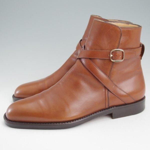 極上★(伊)タニノクリスチー SIZE 5.5【定価￥210,000-★ブラックラピド製法/FLASOTTO】フラソット/ジョッパーブーツ/カーフ/茶★m655
