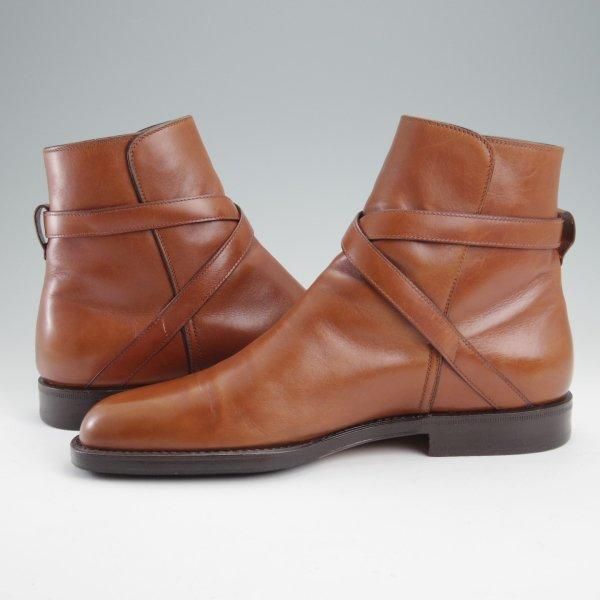 極上★(伊)タニノクリスチー SIZE 5.5【定価￥210,000-★ブラックラピド製法/FLASOTTO】フラソット/ジョッパーブーツ/カーフ/茶★m655