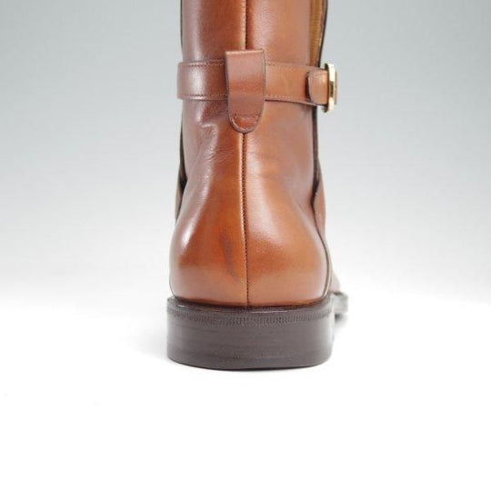 極上★(伊)タニノクリスチー SIZE 5.5【定価￥210,000-★ブラックラピド製法/FLASOTTO】フラソット/ジョッパーブーツ/カーフ/茶★m655