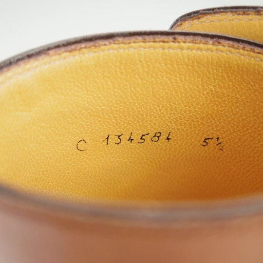 極上★(伊)タニノクリスチー SIZE 5.5【定価￥210,000-★ブラックラピド製法/FLASOTTO】フラソット/ジョッパーブーツ/カーフ/茶★m655