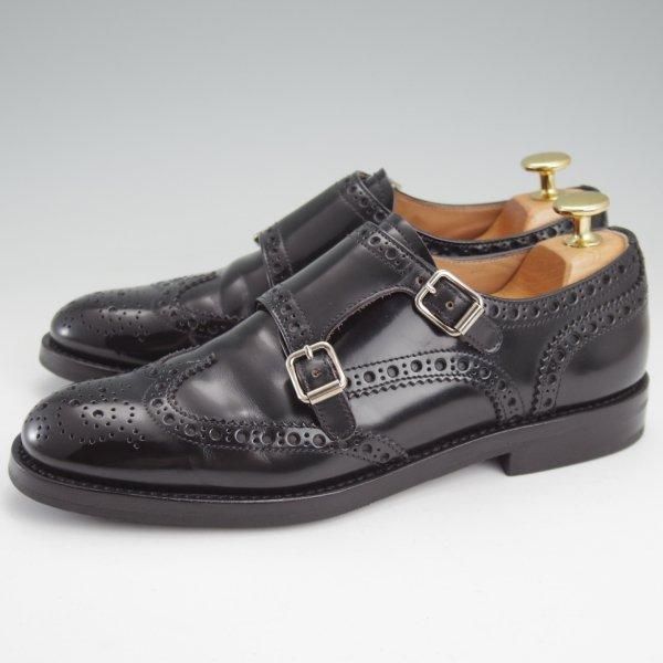 美品★チャーチ(レディース) SIZE 36【定価￥181,500-★LANA R/ラナ/ダブルモンク】ポリッシュドバインダーカーフ/黒/Church's★m658