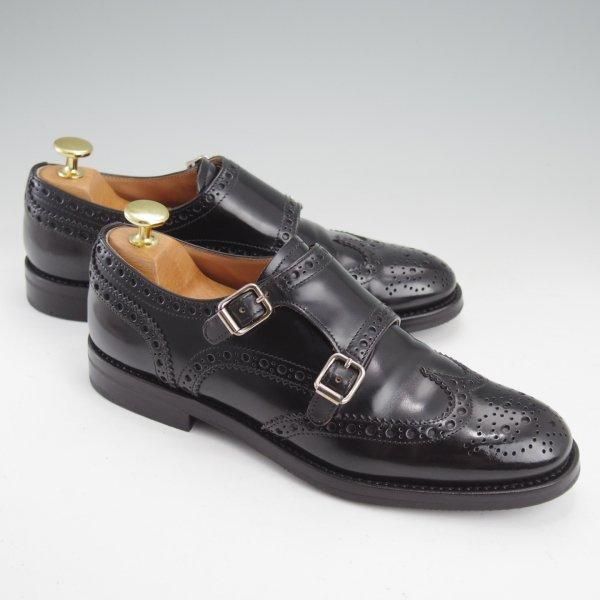 美品★チャーチ(レディース) SIZE 36【定価￥181,500-★LANA R/ラナ/ダブルモンク】ポリッシュドバインダーカーフ/黒/Church's★m658