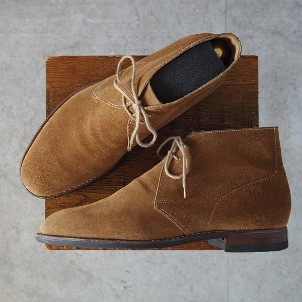極上★クロケット&ジョーンズ 9E【ダイナイトソール仕様★チャッカブーツ/SOMERSET】224ラスト/スエード/CAMEL/茶/Crockett&Jones★m659