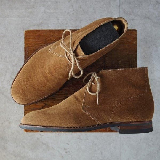 極上★クロケット&ジョーンズ 9E【ダイナイトソール仕様★チャッカブーツ/SOMERSET】224ラスト/スエード/CAMEL/茶/Crockett&Jones★m659