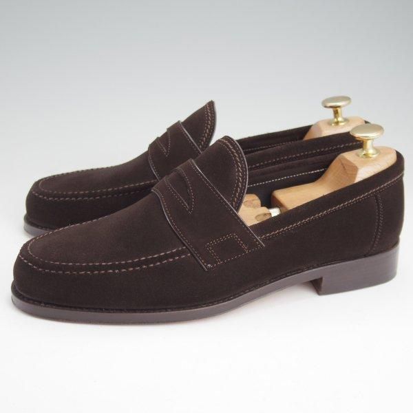 ほぼ試着程度★(伊)F.LLIジャコメッティ SIZE 39.5【定価￥103,400-★(英)C.F.ステッド社のスーパーバック/FG254】ローファー/濃茶★m664